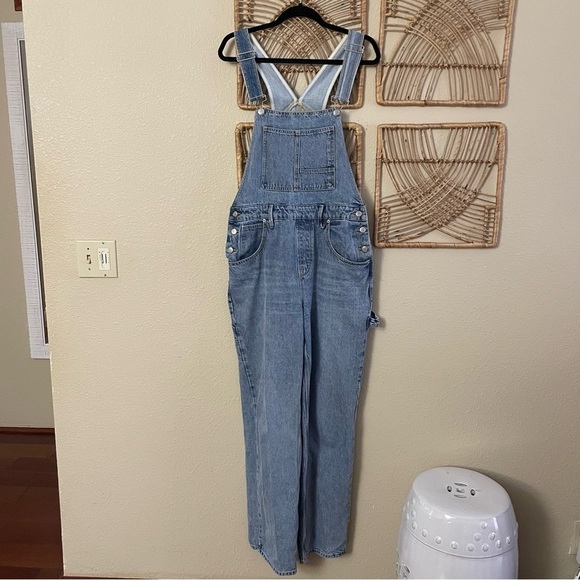 Good American '90s Overalls Denim Blue Kardashian Women's Sz 8 B14